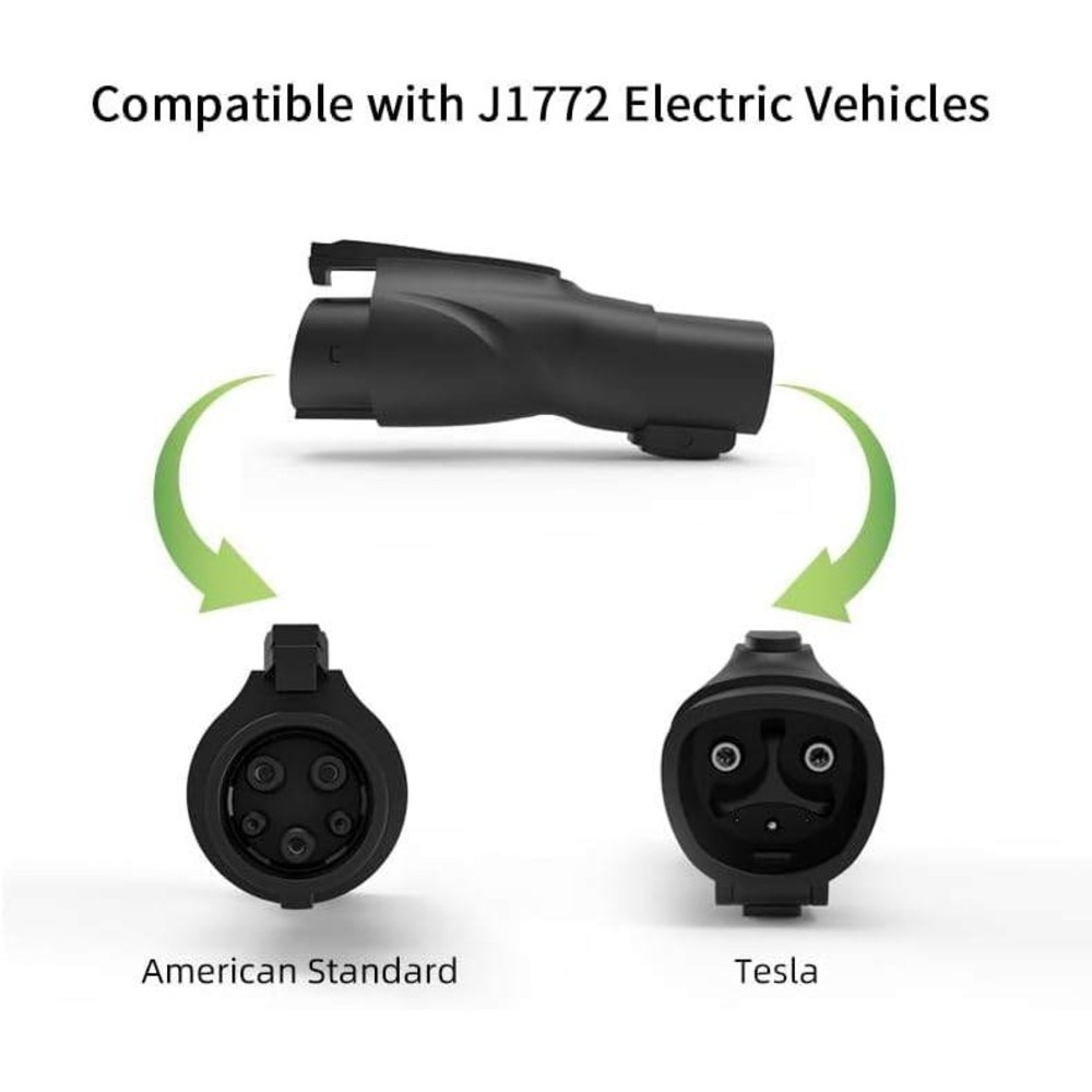 Tesla to J1772 Charging Adapter Black Max 60Amp, 250V Electric Vehicle EV Charge - Picture 3 of 8
